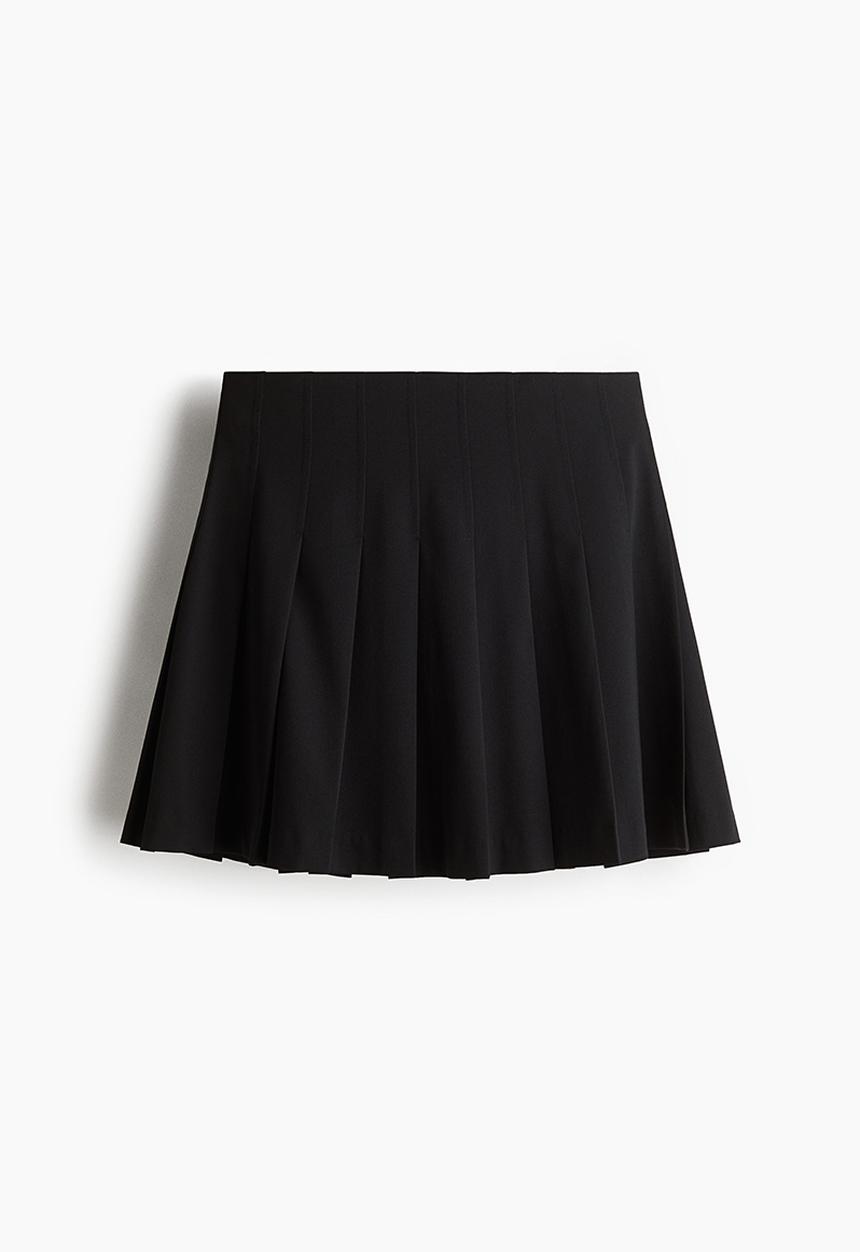 H&M - Pleated mini skirt - black
