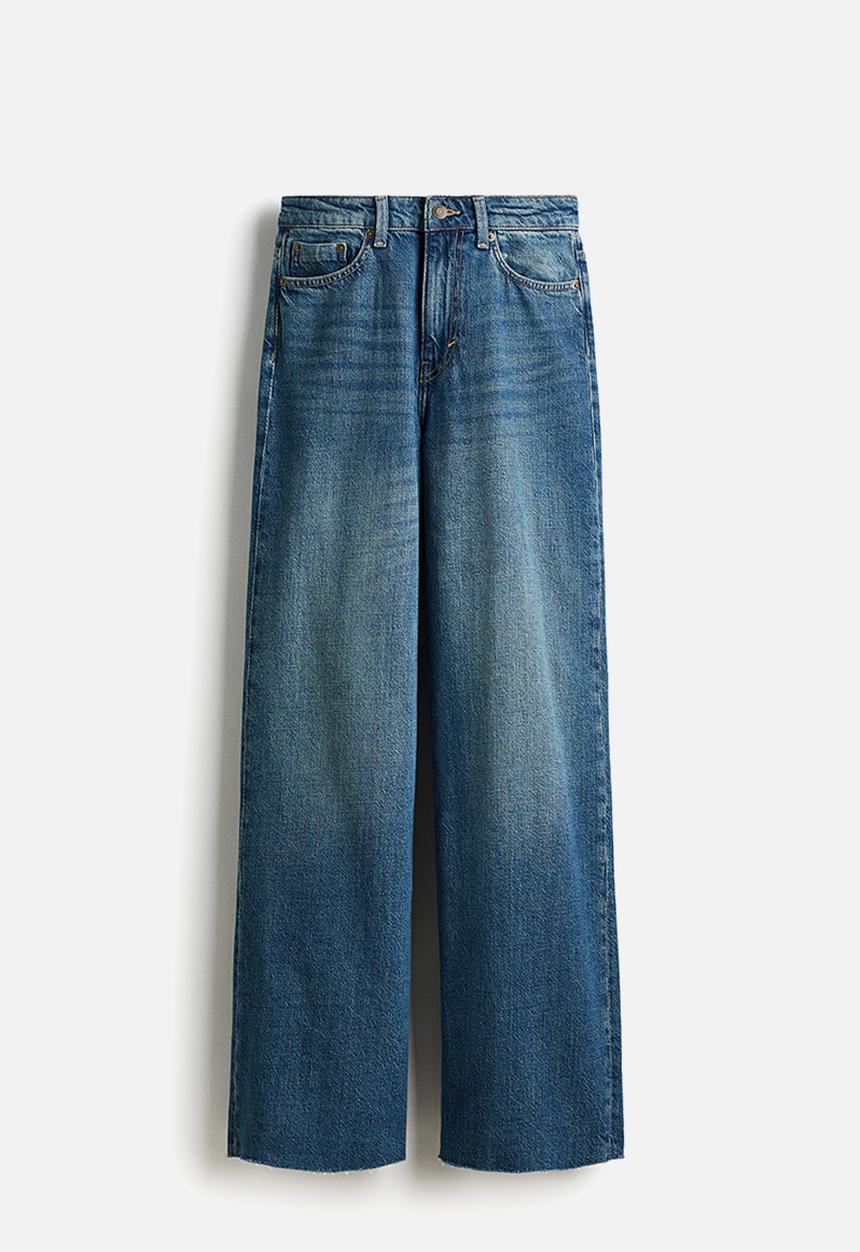 H&M - Wide high jeans - denim blue