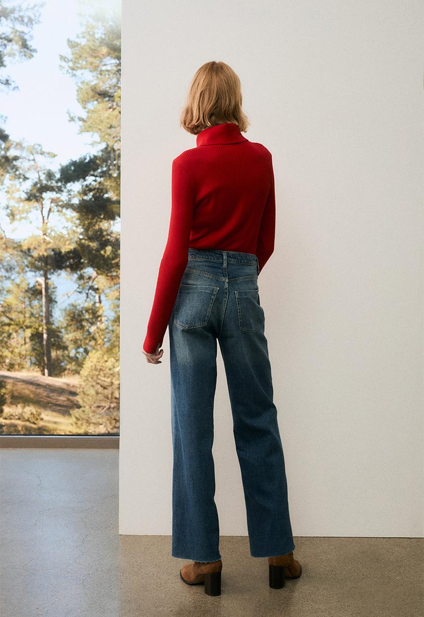 H&M - Wide high jeans - denim blue