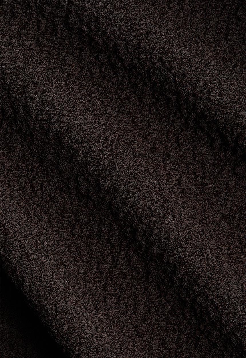 H&M - Draped polo-neck top - dark brown