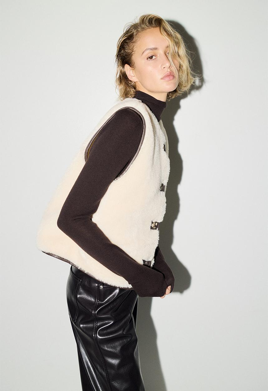 H&M - Gilet - light beige