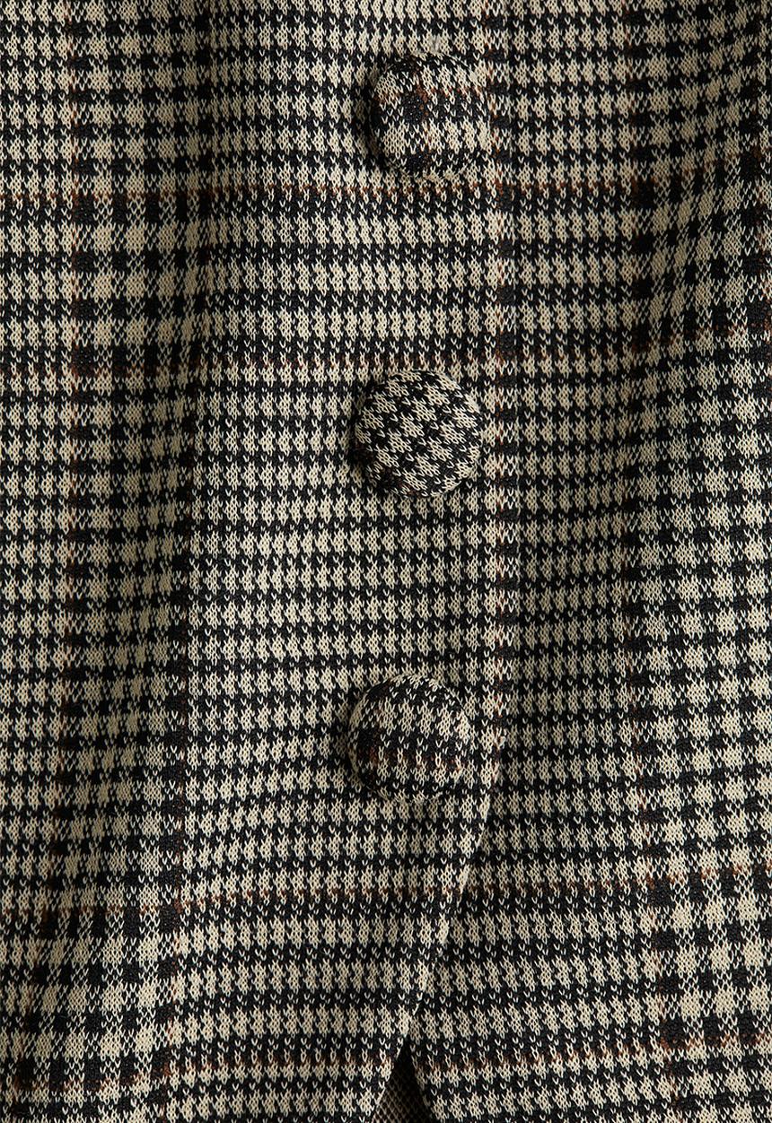 H&M - Jersey waistcoat - beige/checked