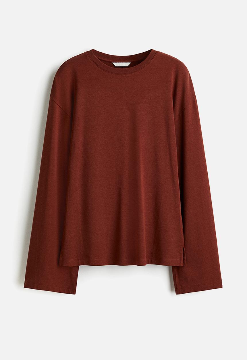 H&M - Long-sleeved top - rust red