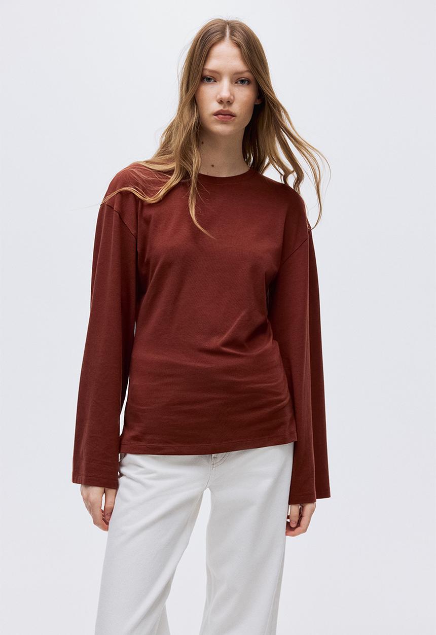 H&M - Long-sleeved top - rust red