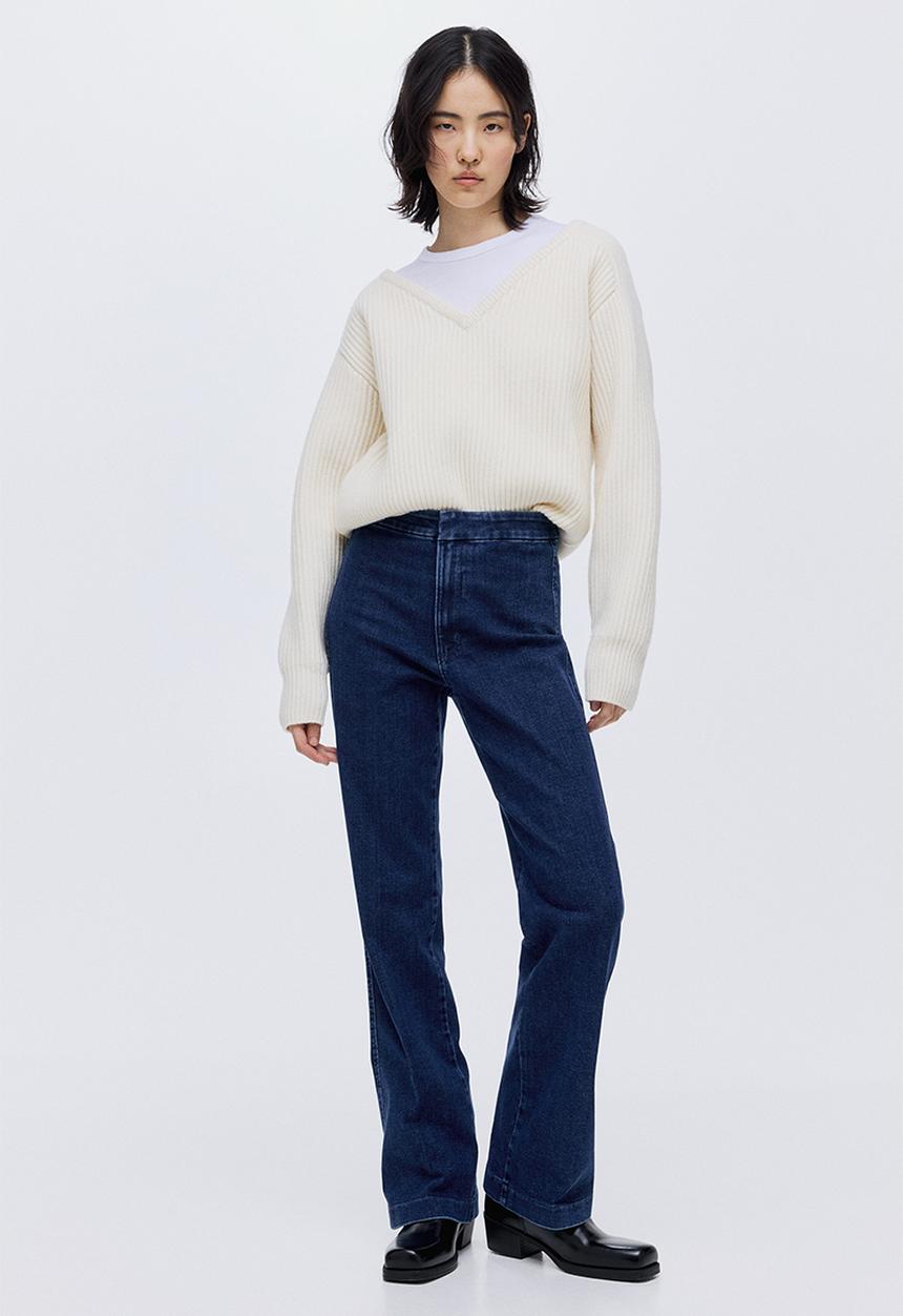 H&M - Flared high jeans - denim blue