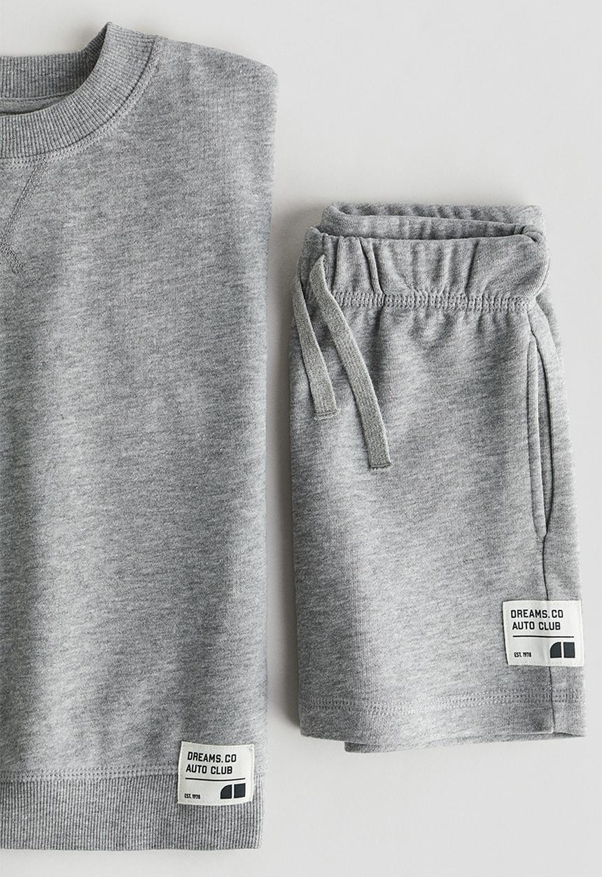 H&M - 2-piece sweatshirt set - grey marl