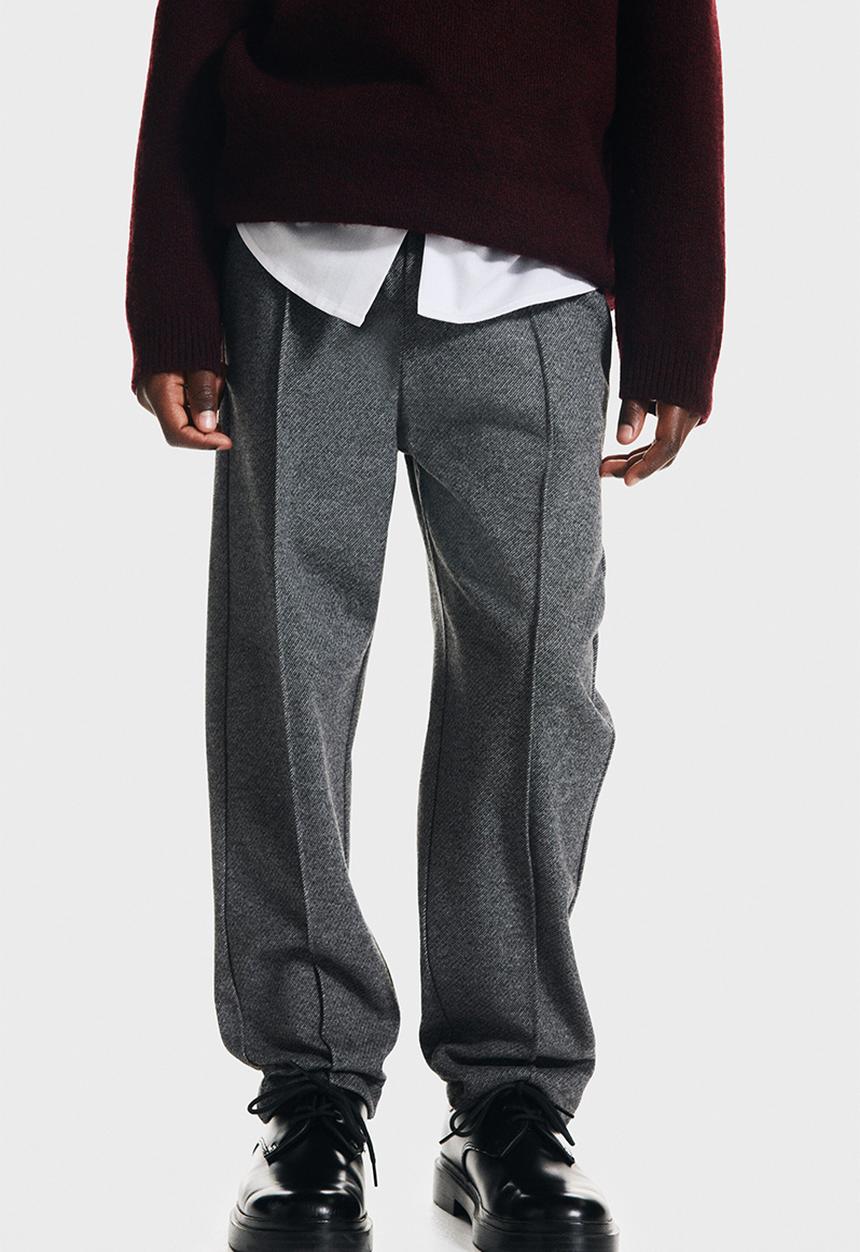 H&M - Crease-leg joggers - dark grey
