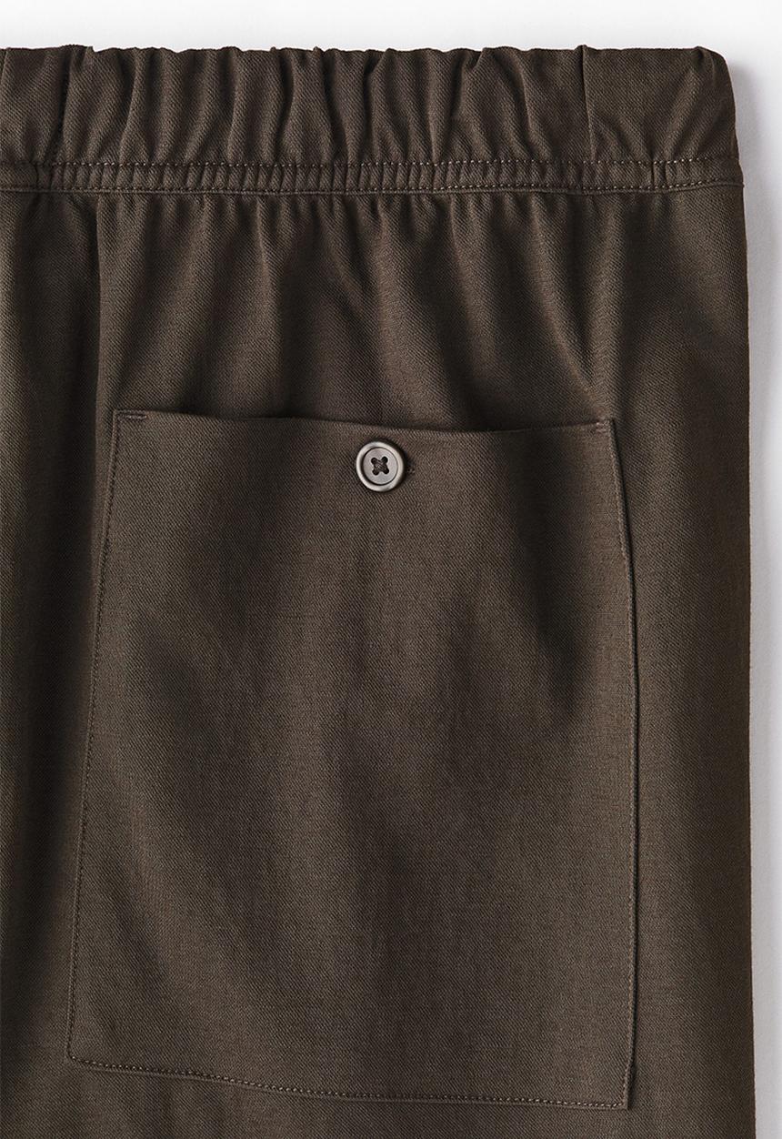 H&M - Relaxed fit trousers - dark khaki green