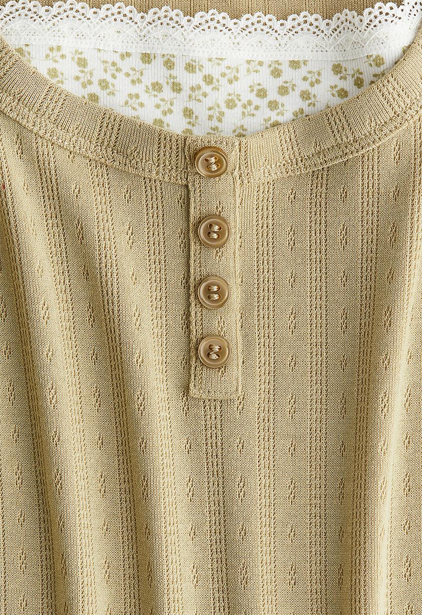 H&M - Layered-look top - light beige