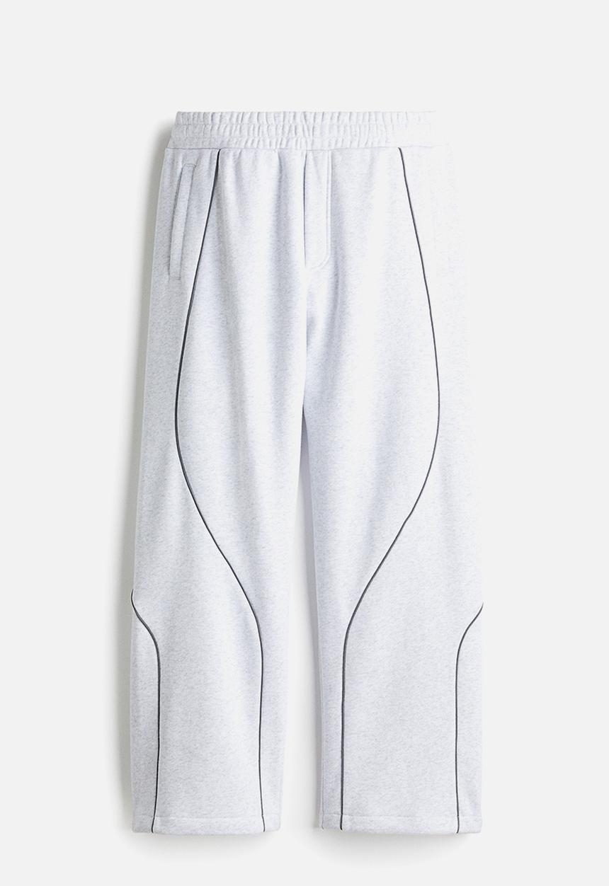 H&M - Relaxed fit sweatpants - light grey marl