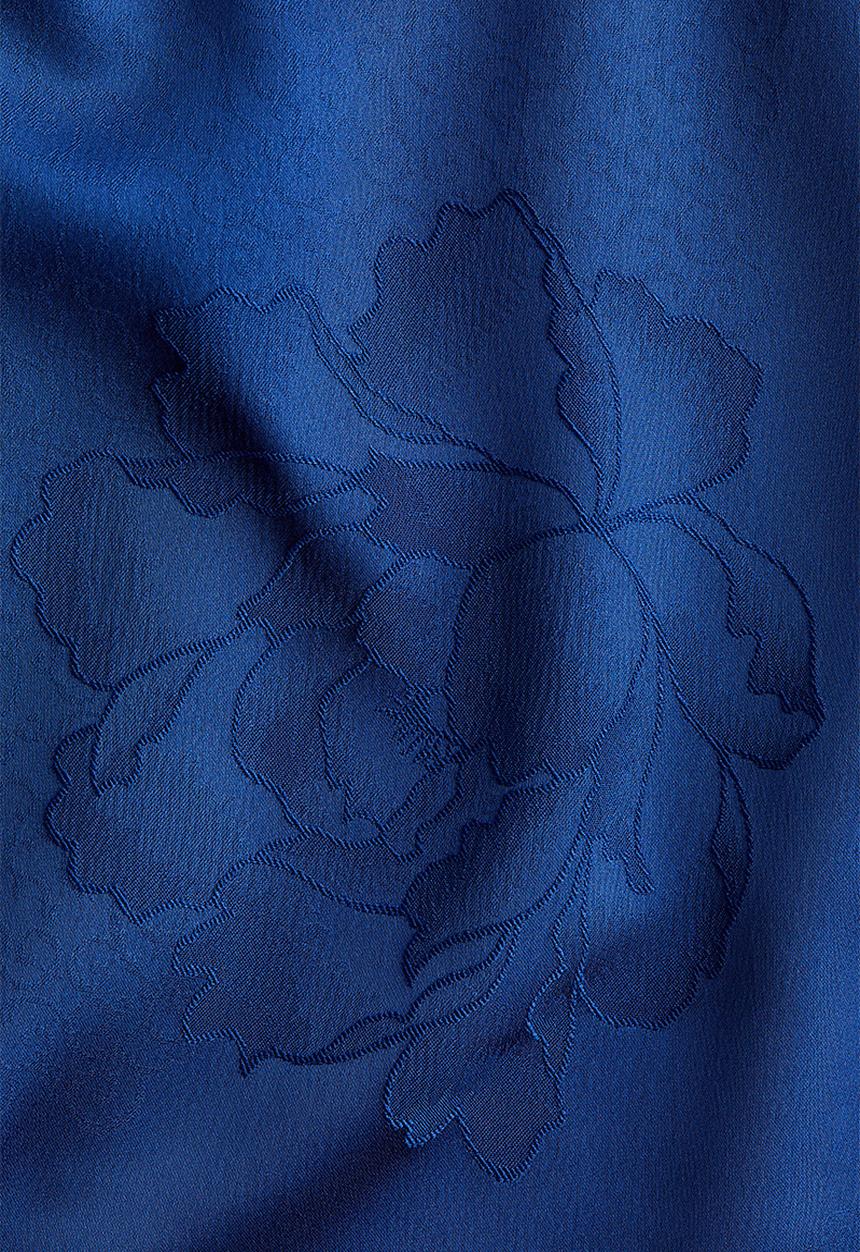 H&M - Jacquard-weave blouse - bright blue/floral