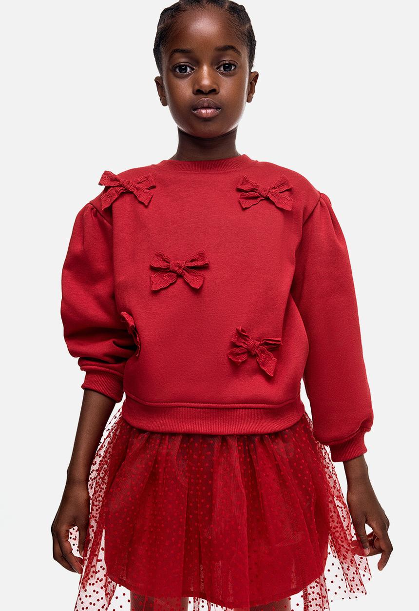 H&M - Appliqu?d brushed-inside sweatshirt - red