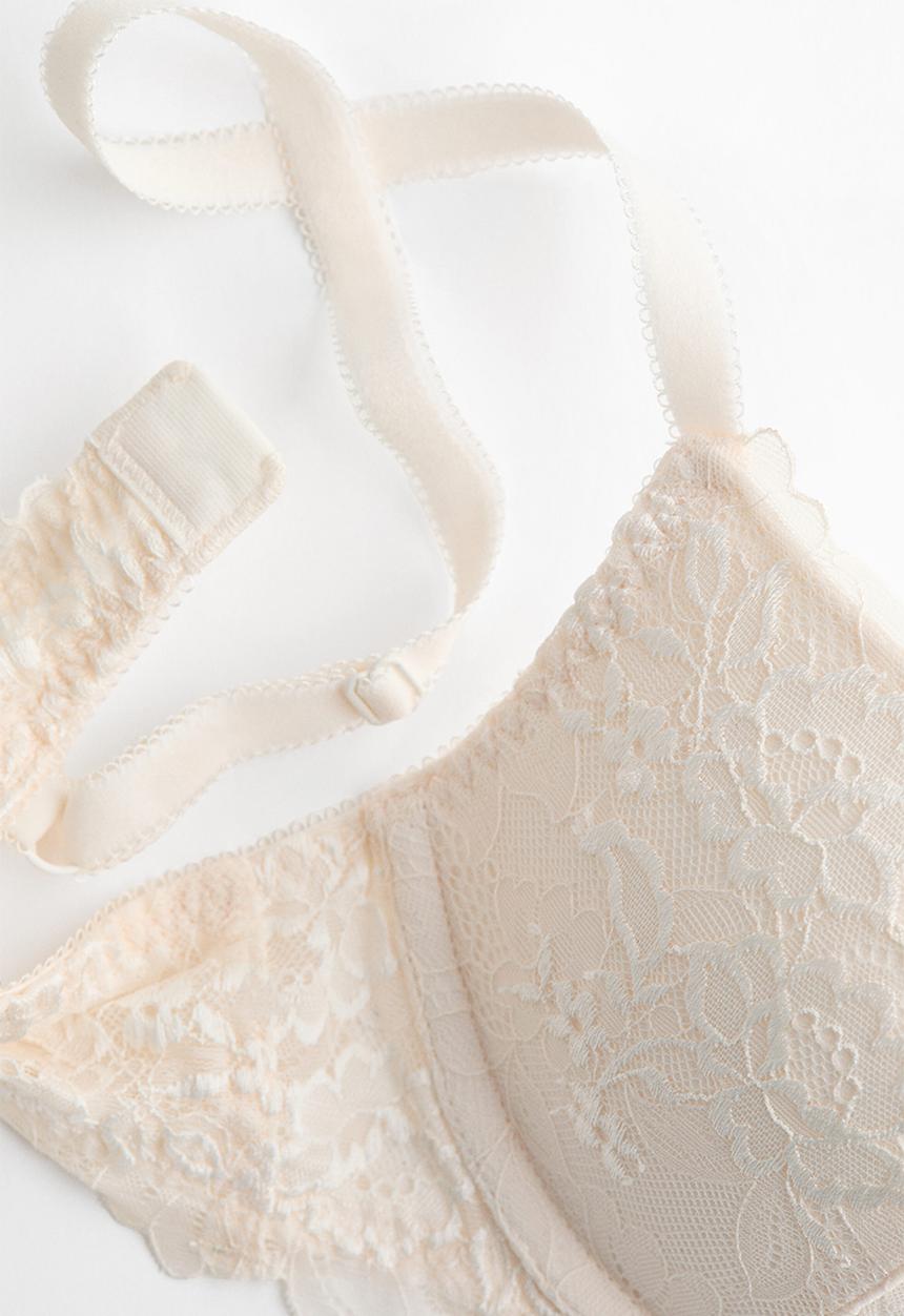 H&M - Lace super push-up bra - cream