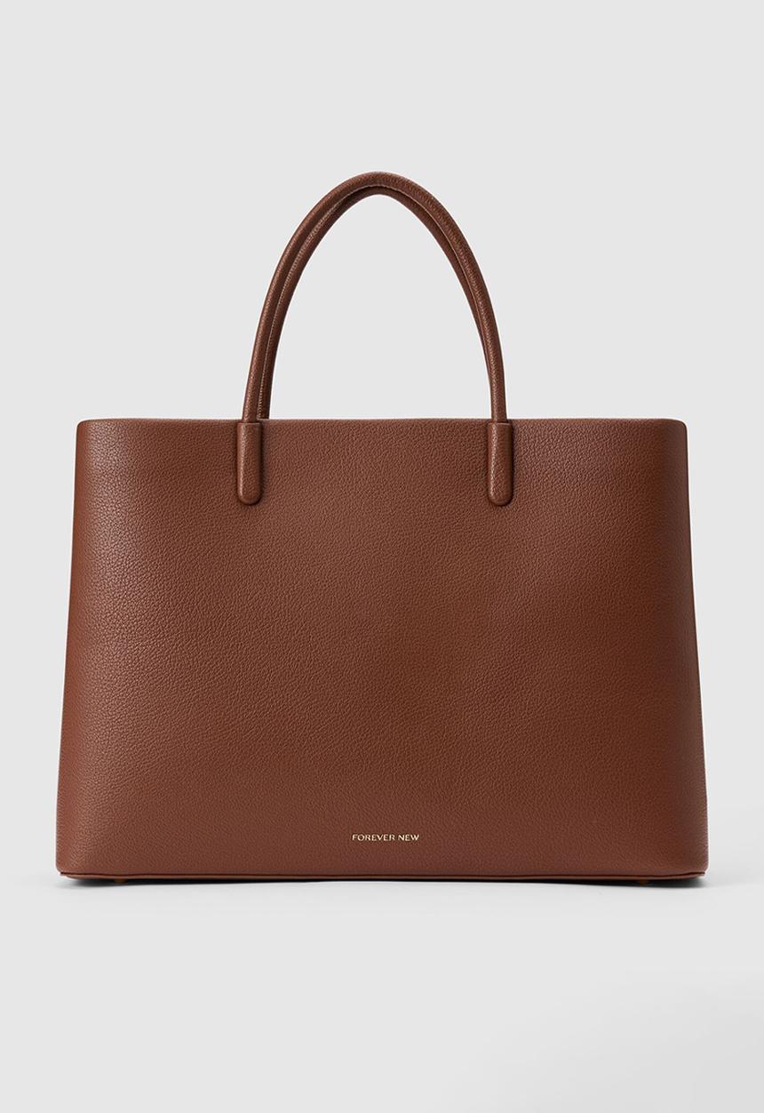 Forever New - Romy refined laptop bag in chocolate