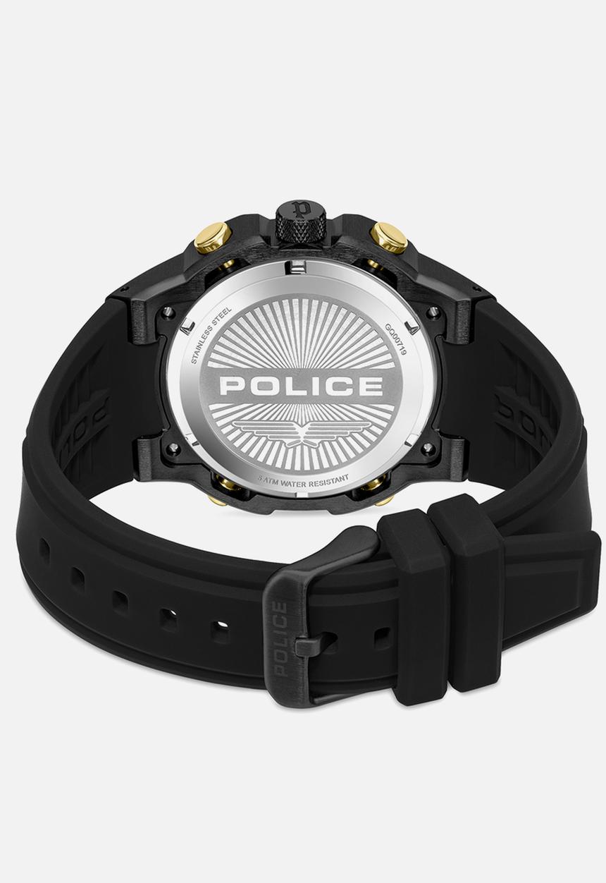 Police - IP Case Bl Dial IP Rubber Strap - Black