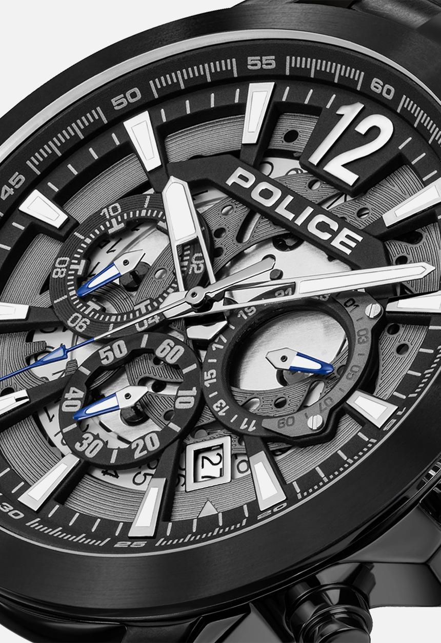 Police - IP Case Black IP Steel Bracelet Strap - Black