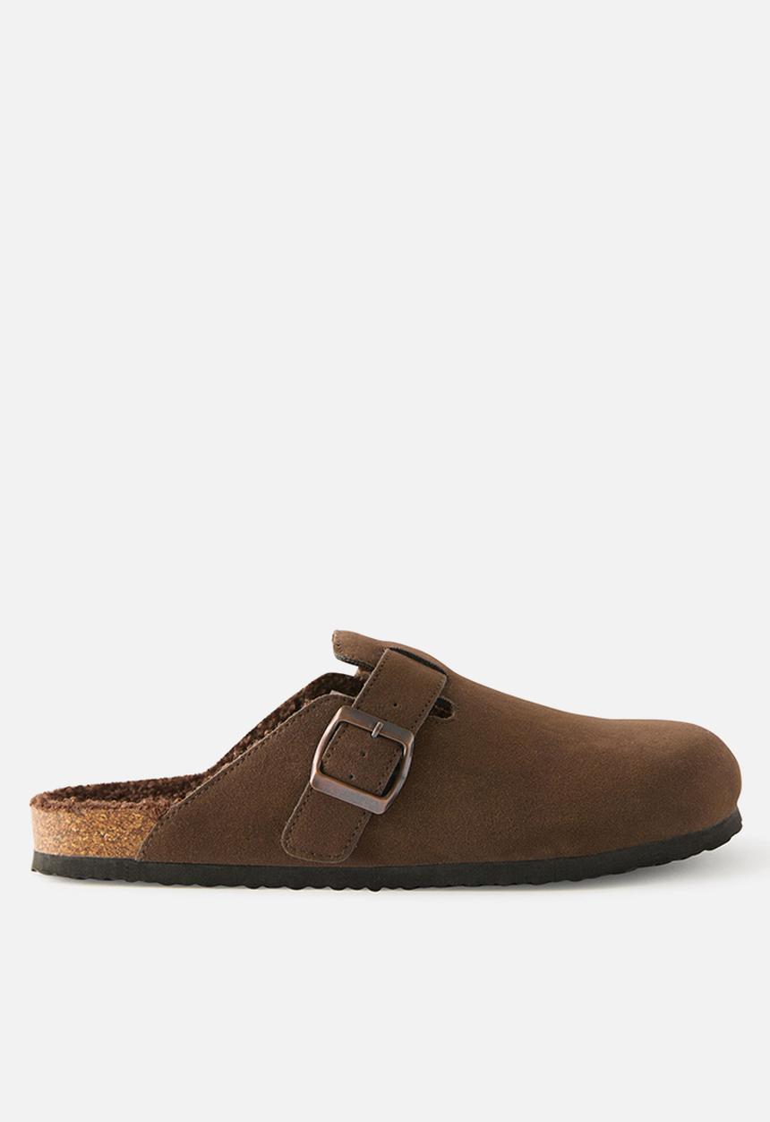 Cotton On - Rex buckle mule - brown cosy