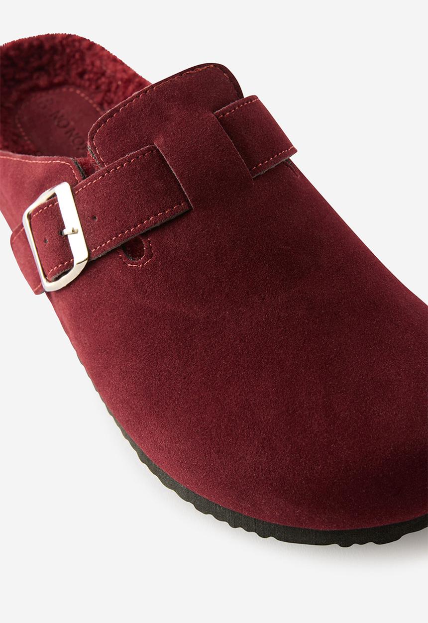 Cotton On - Rexrex buckle mule - burgundy cosy