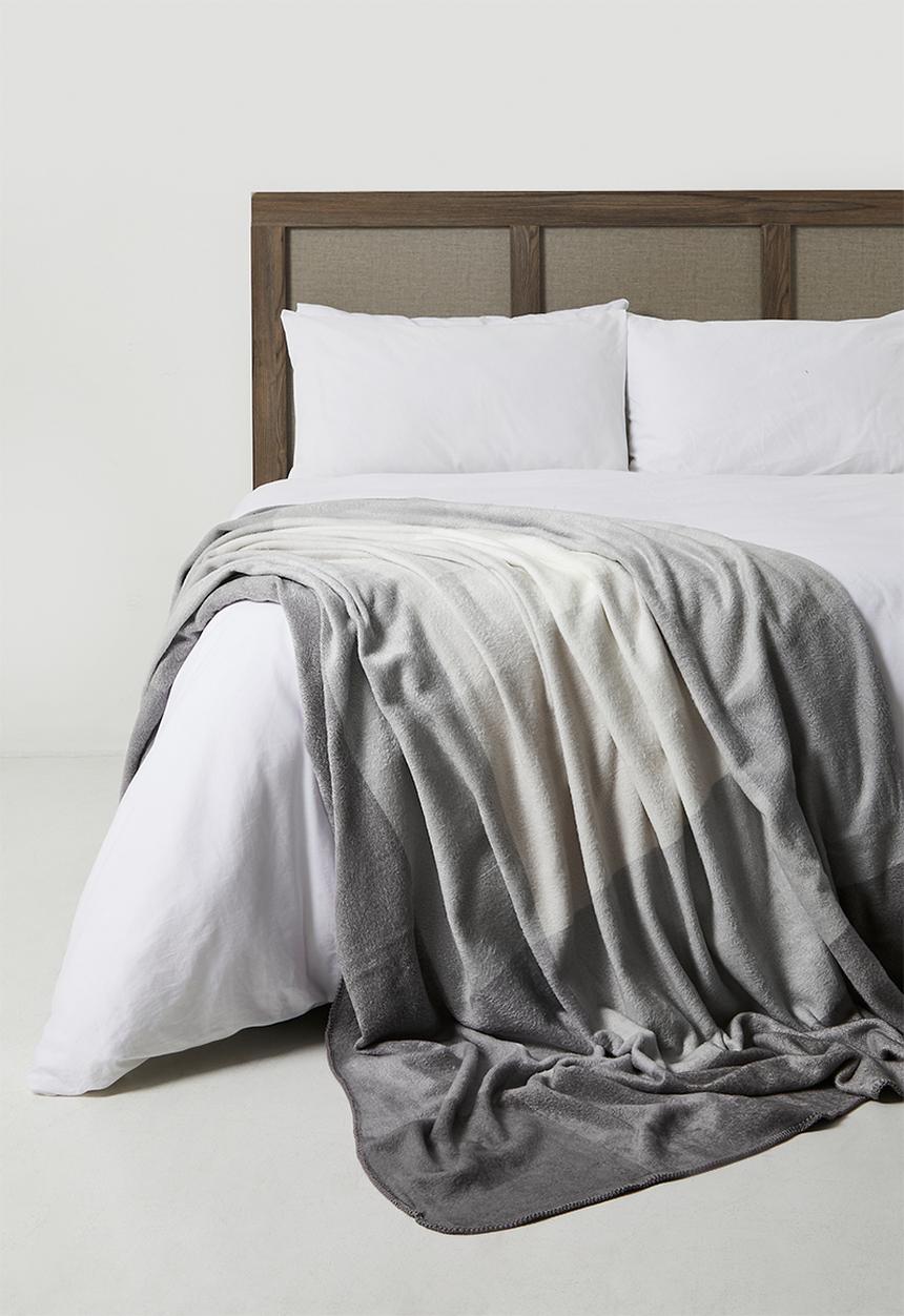 Haven & Earth  - Top Suede Bed Throw - Iron/Wild Dove