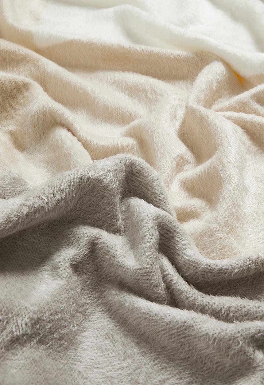 Haven & Earth  - Top Suede Bed Throw - Coffee/Cobblestone