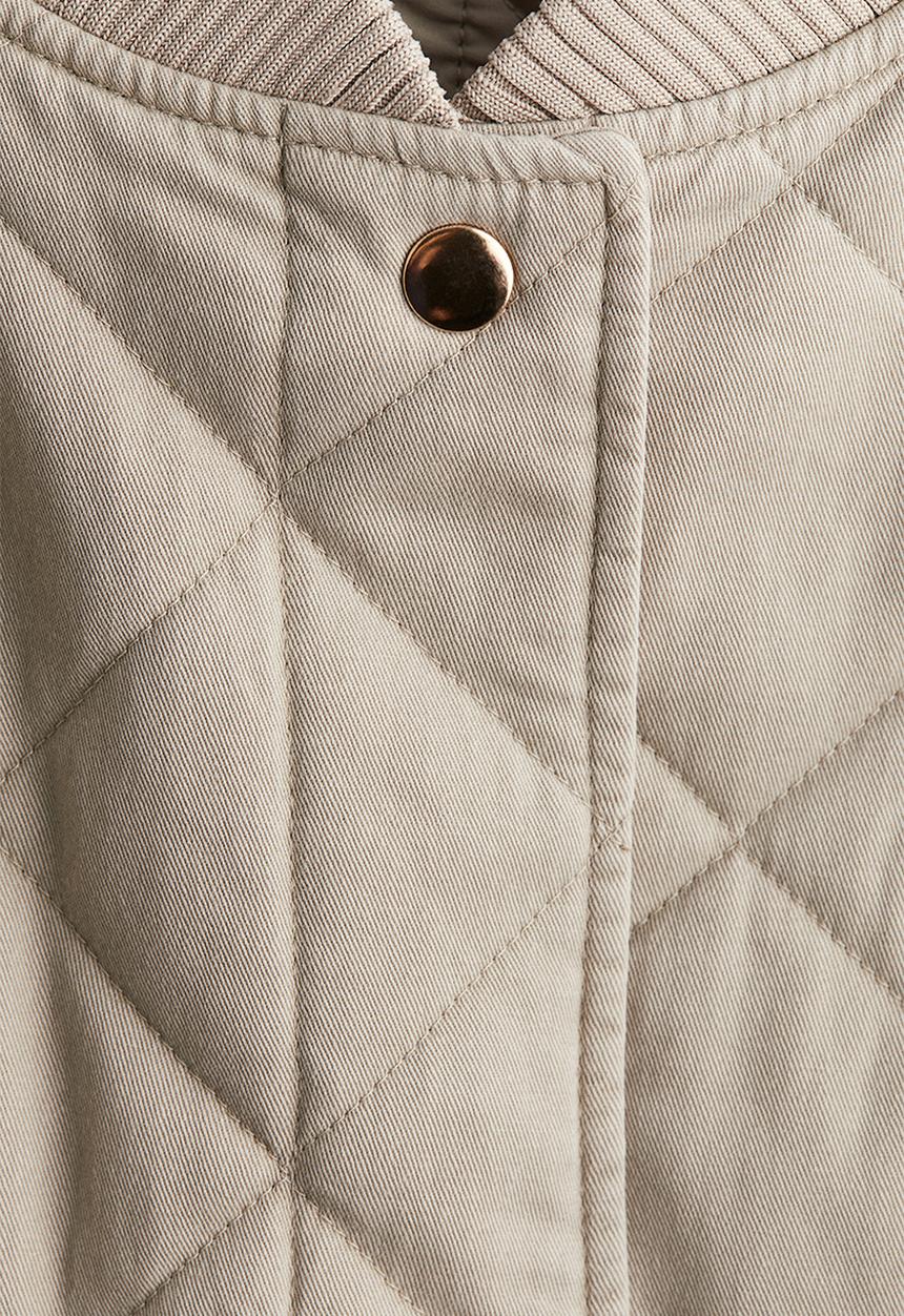 H&M - Quilted bomber jacket - beige