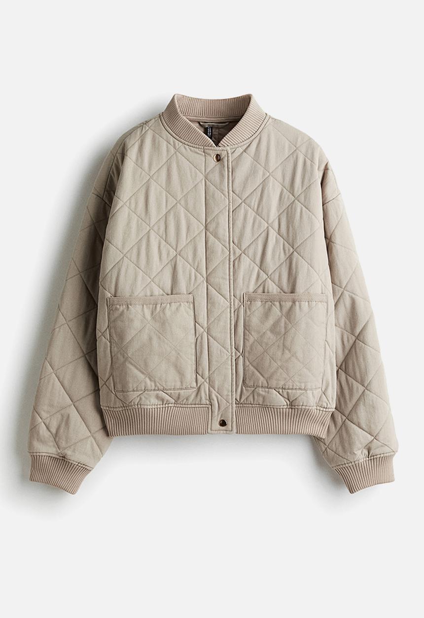H&M - Quilted bomber jacket - beige