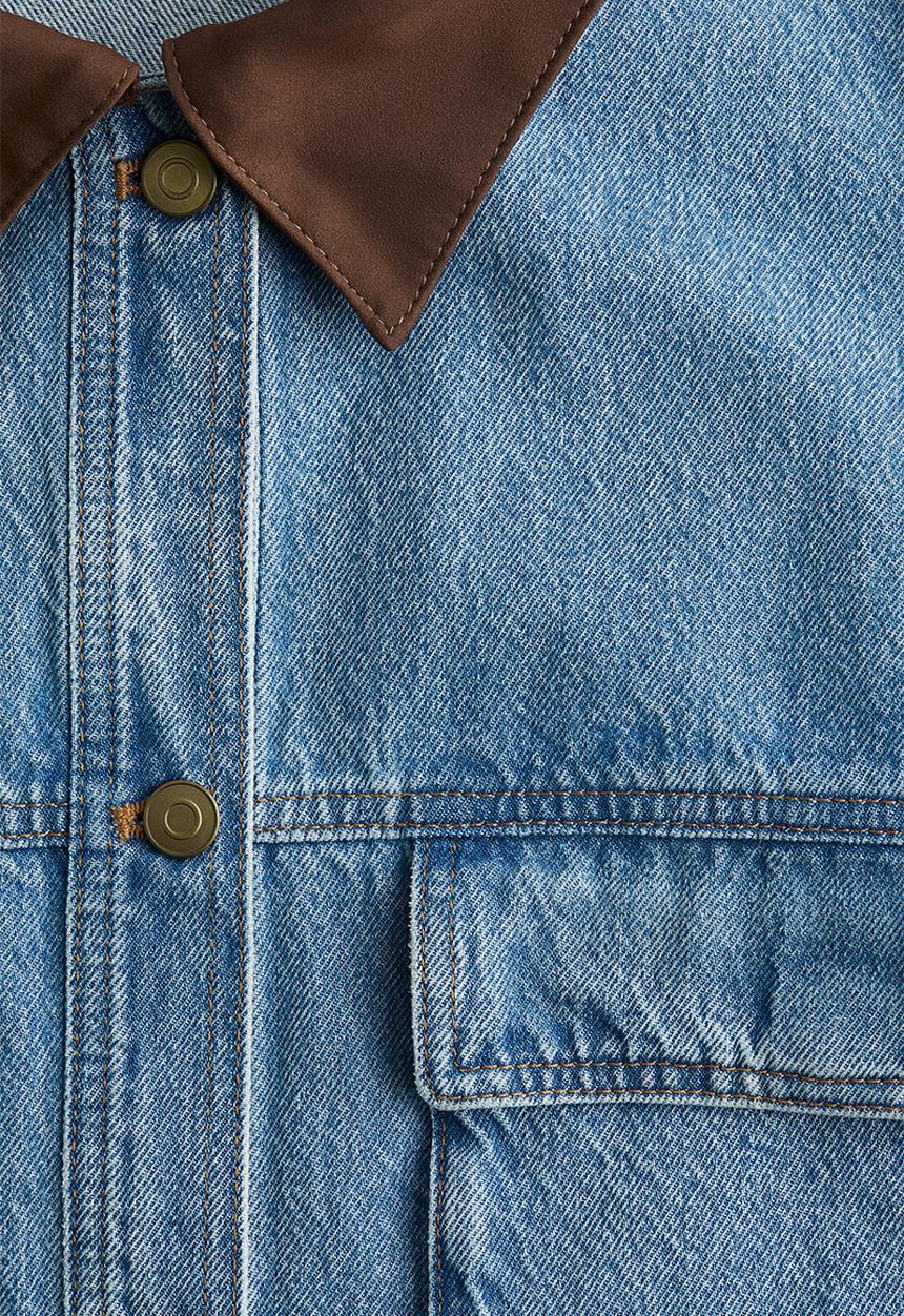 H&M - Oversized denim jacket - denim blue