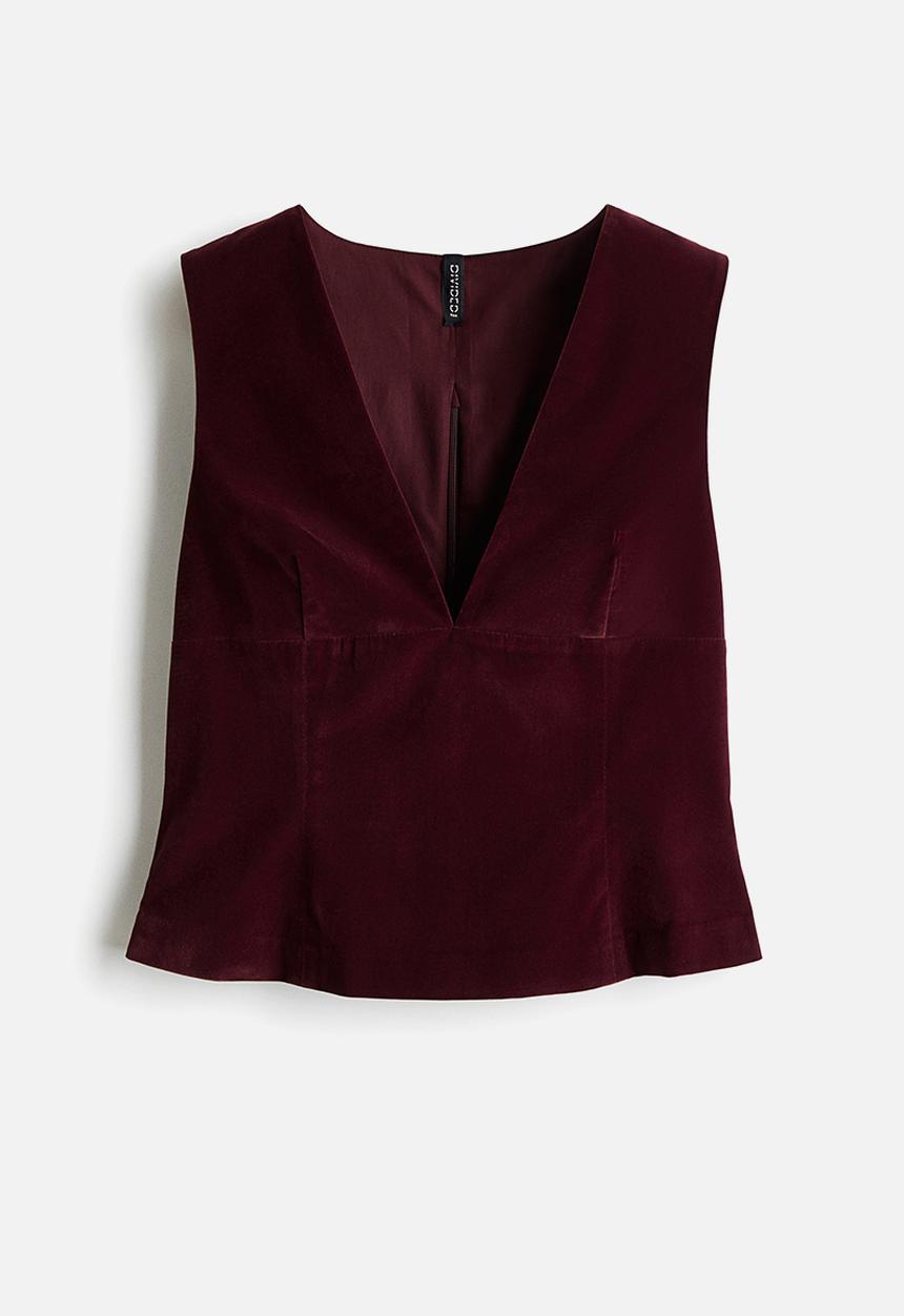 H&M - Vest top - burgundy