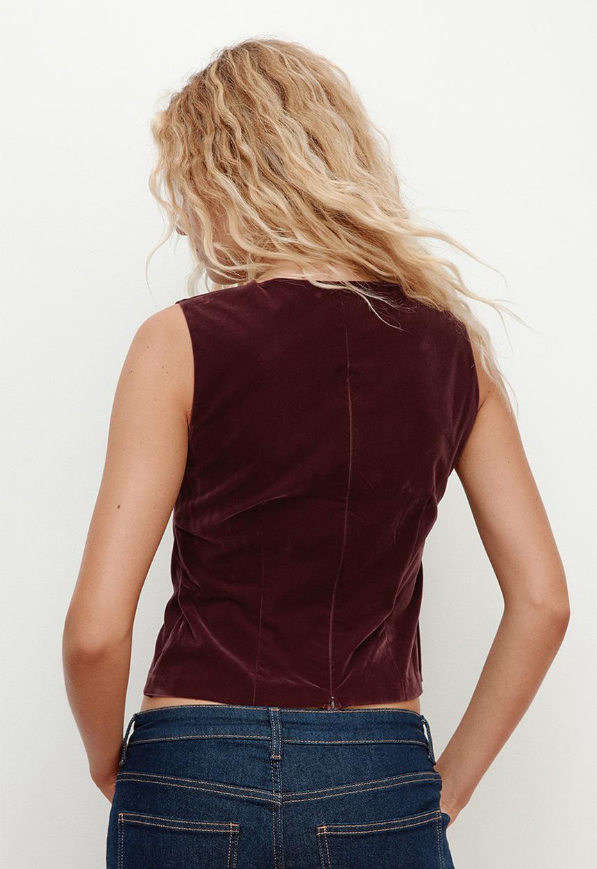 H&M - Vest top - burgundy