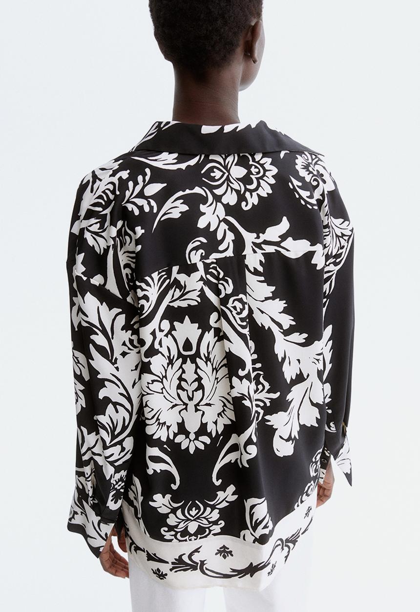 H&M - Loose-fit shirt - black/patterned