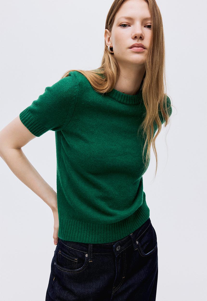 H&M - Short-sleeved jumper - green