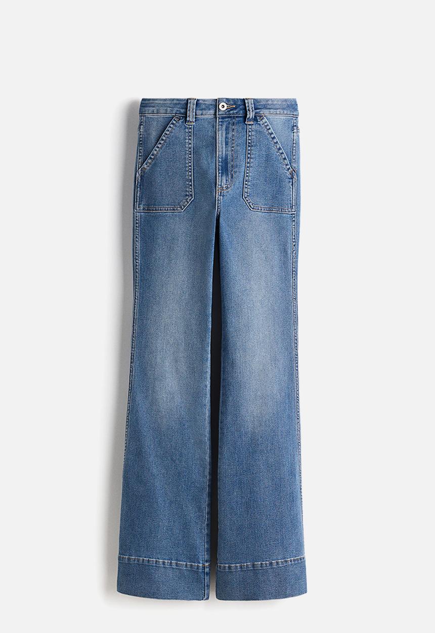 H&M - Flared high jeans - denim blue