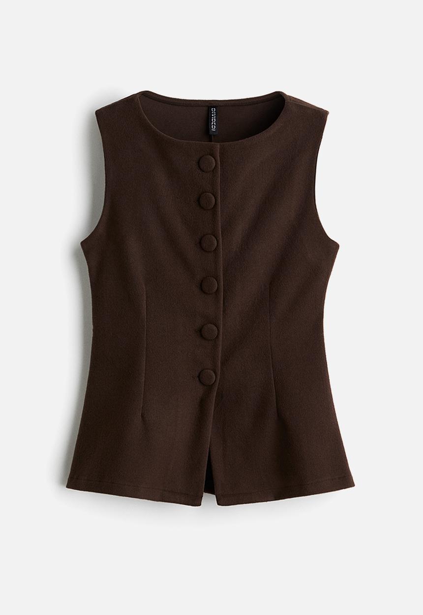 H&M - Jersey waistcoat - brown