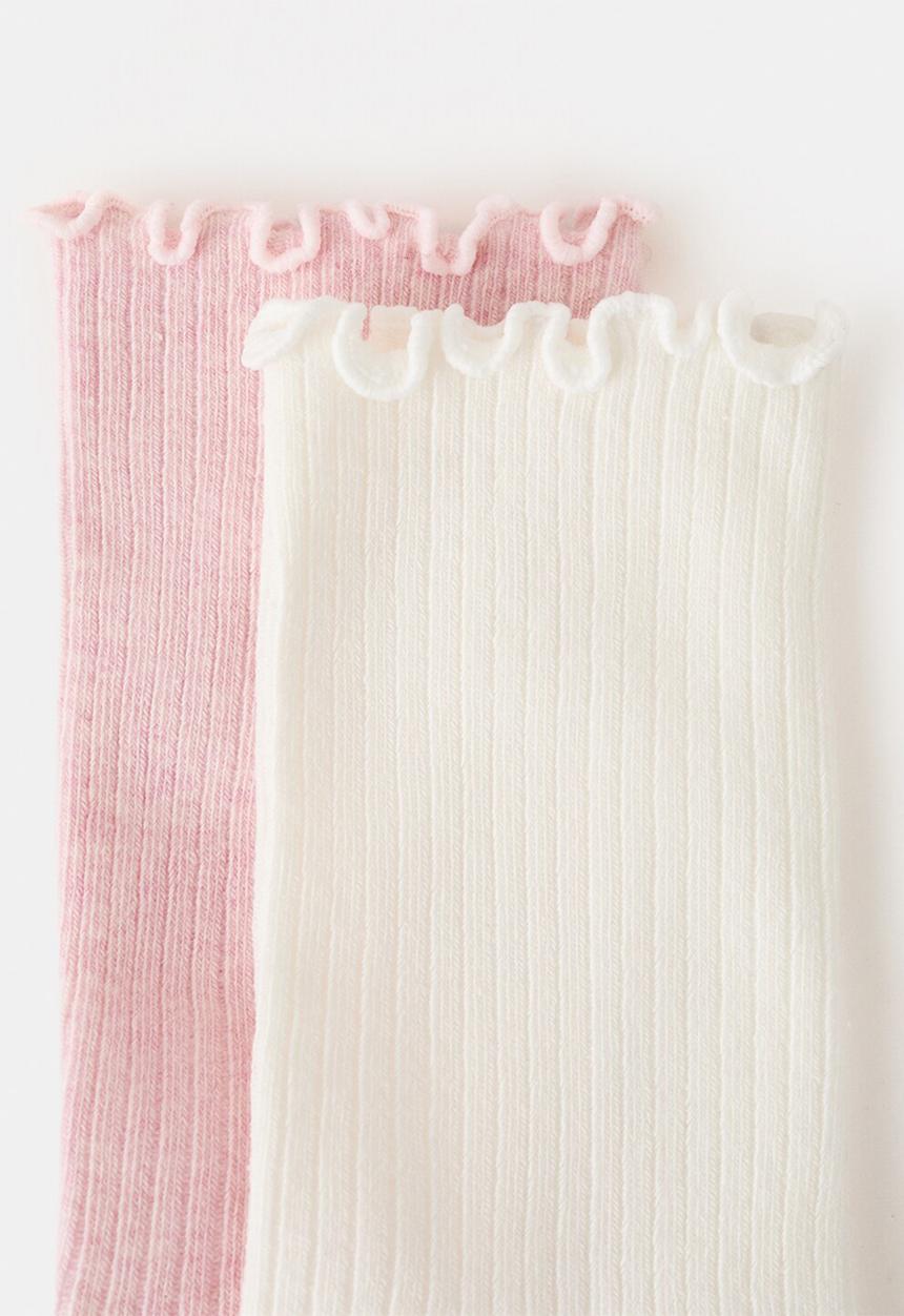 MANGO - Socks RIBSHORT - Pink