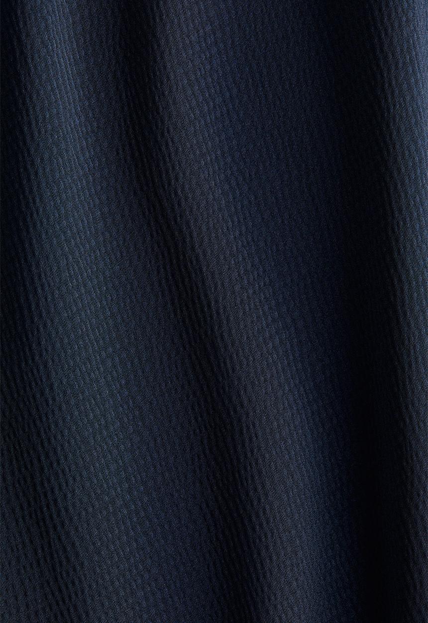 H&M - Scarf-detail satin dress - navy blue