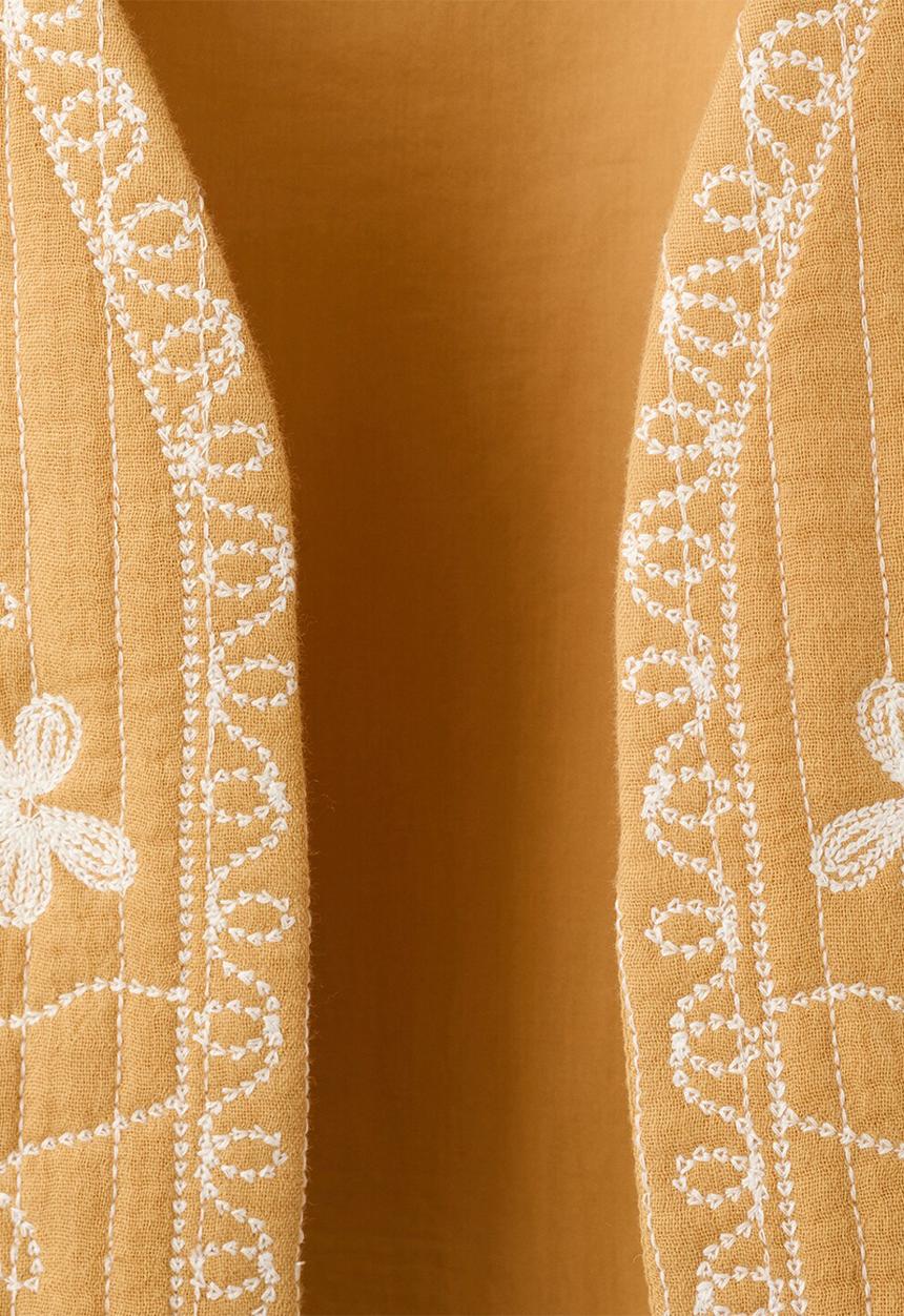 MANGO - Vest FLOWY - Medium Yellow