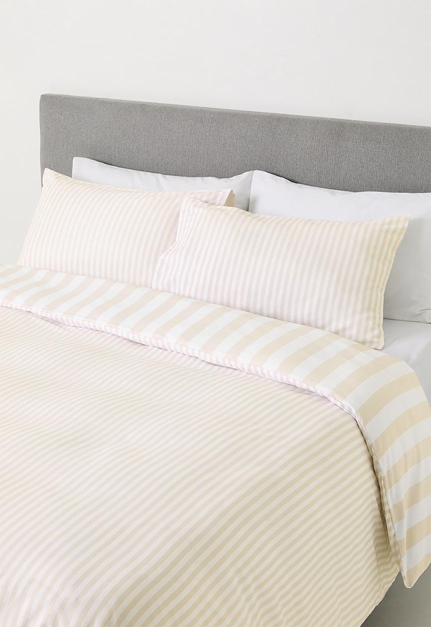 Sixth Floor - Stripe duvet cover - Stone
