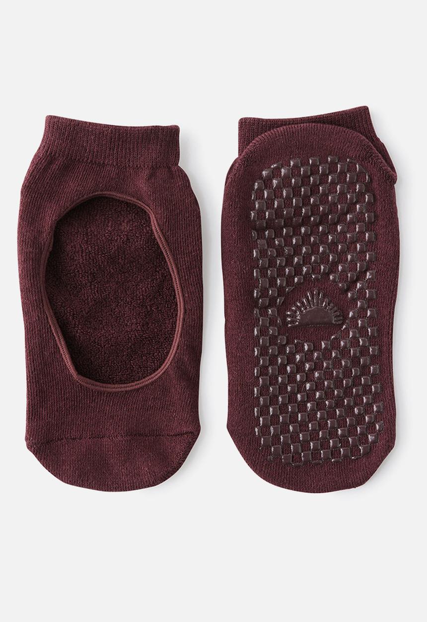 Cotton On - Performance plie sock - choc plum