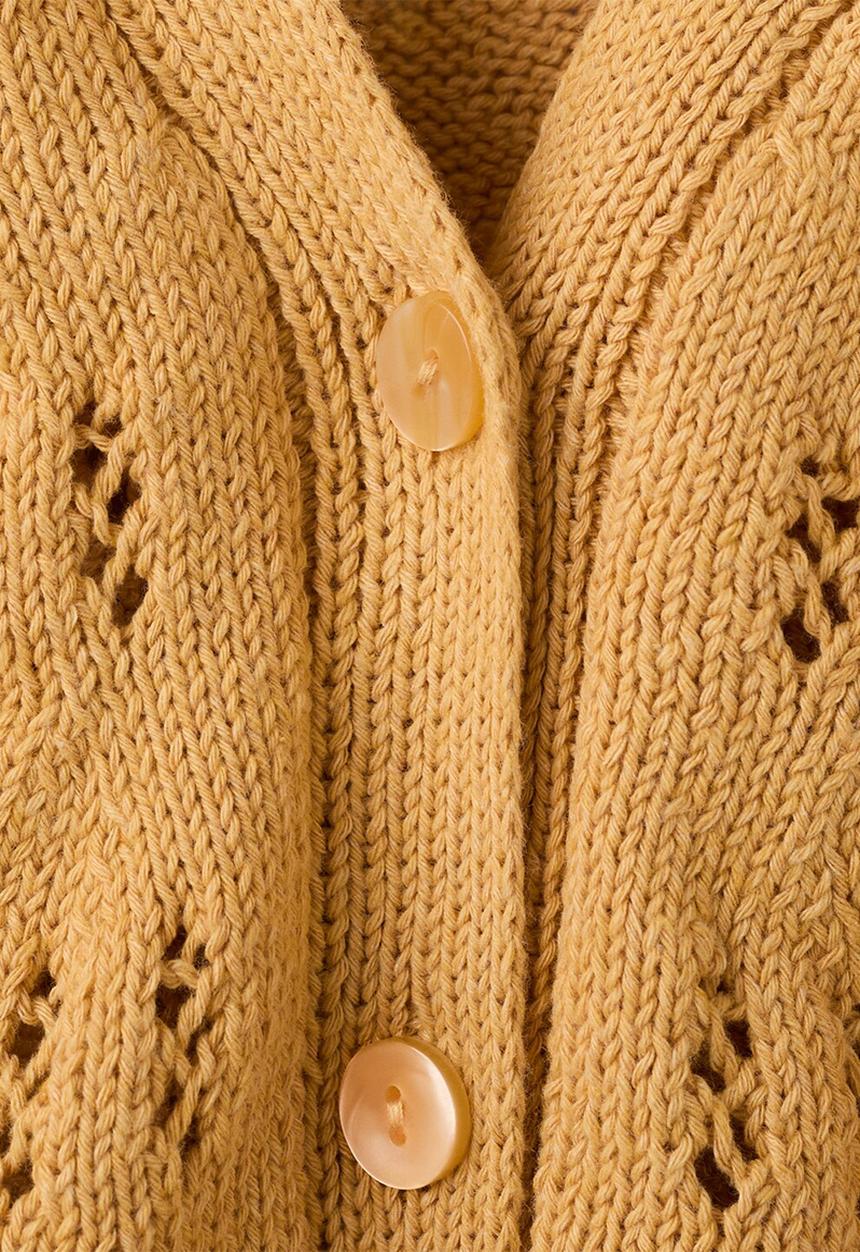 MANGO - Cardigan ISLA - Medium Yellow