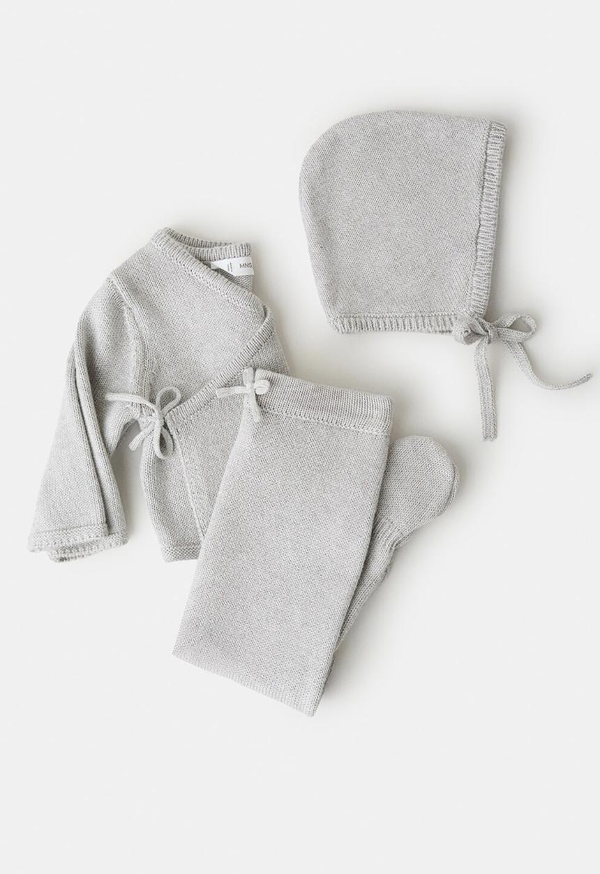 MANGO - Trousers NUBEP - Light/Pastel Gray