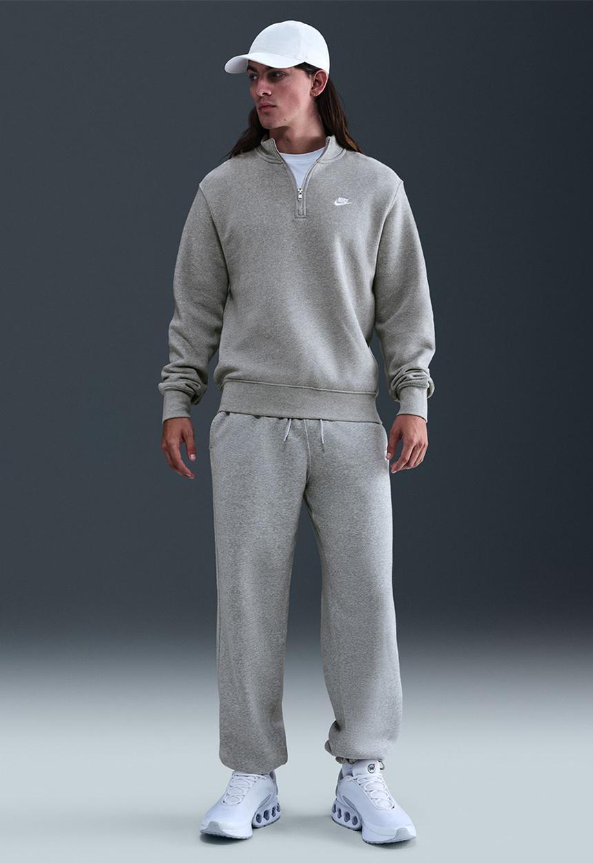 Nike - NSW Club 1/2-Zip Fleece Top - Grey