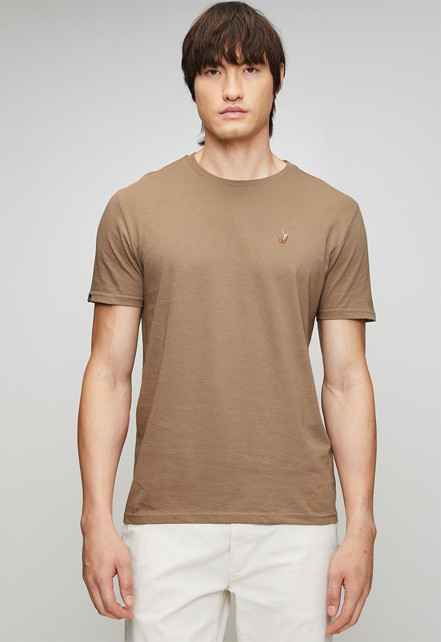 POLO - Lucas Essential Crew Neck Short sleeve Tee - Taupe