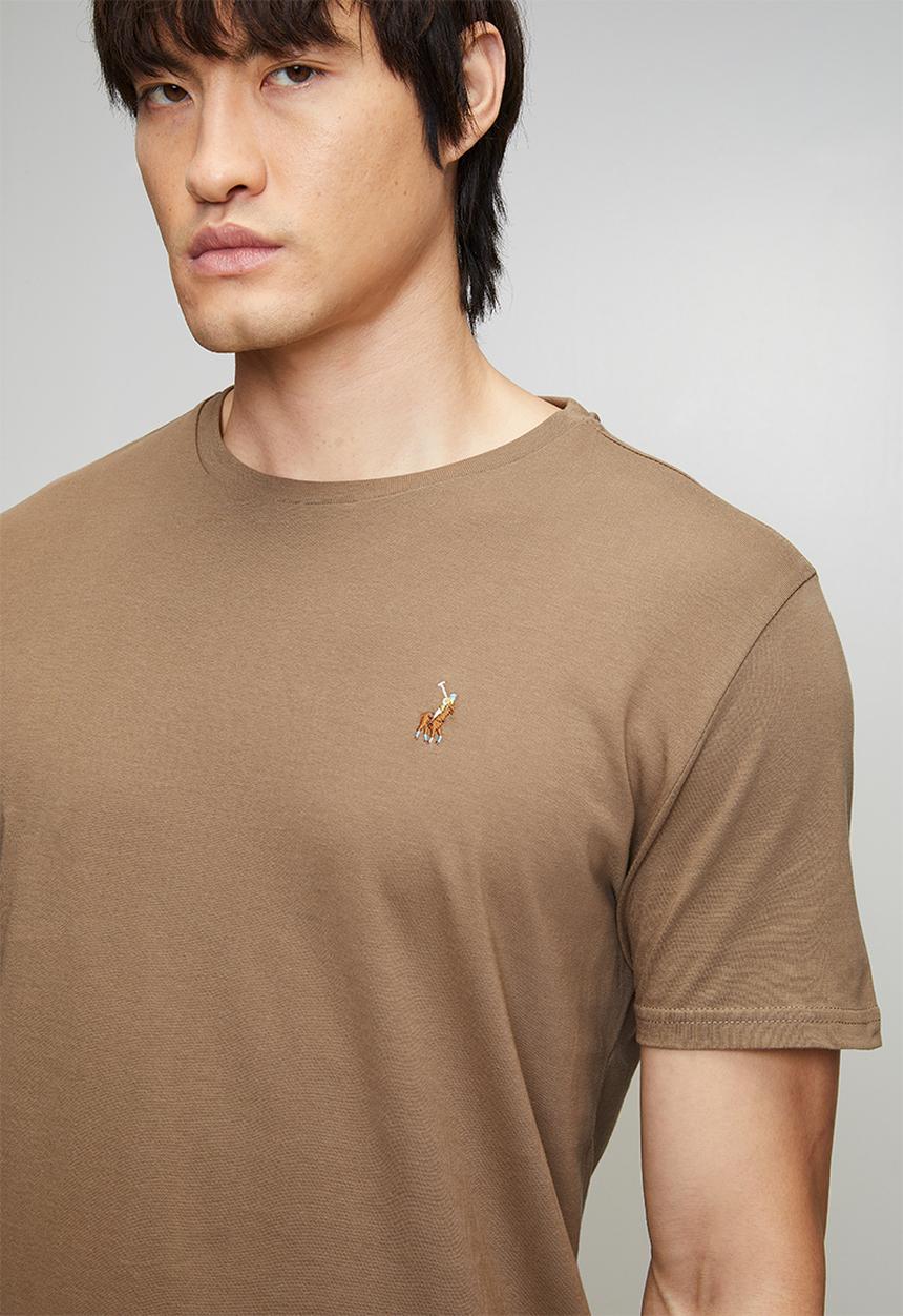 POLO - Lucas Essential Crew Neck Short sleeve Tee - Taupe