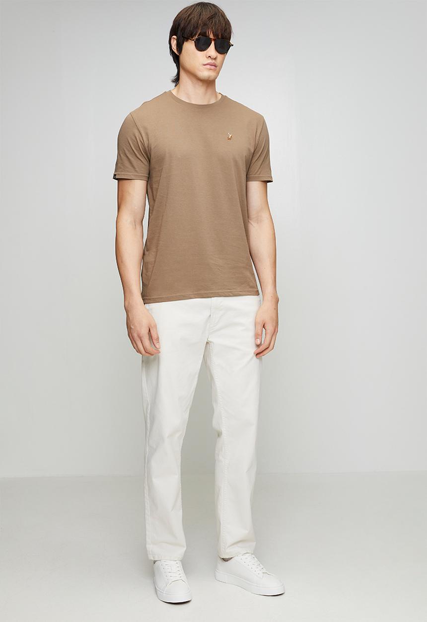 POLO - Lucas Essential Crew Neck Short sleeve Tee - Taupe