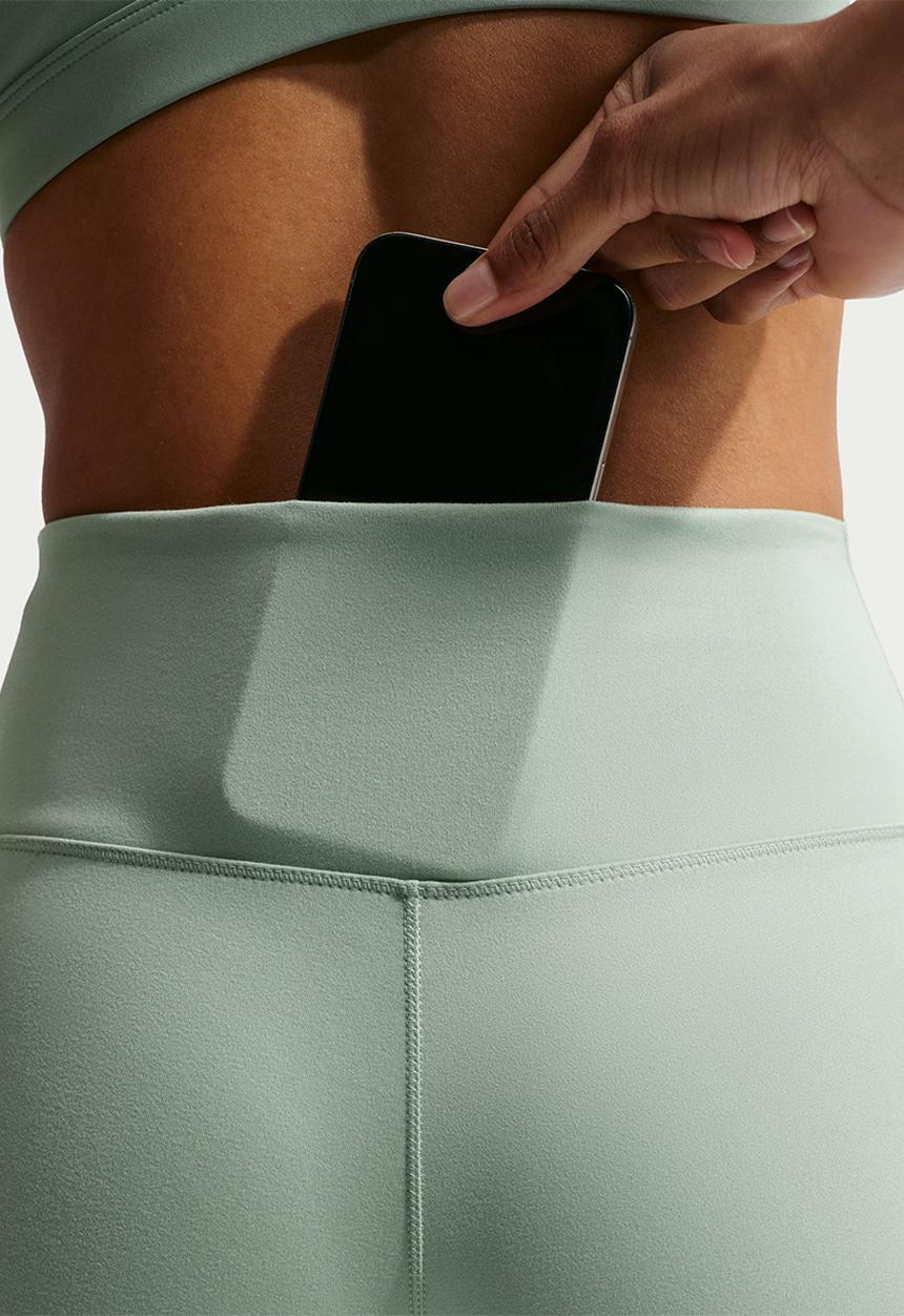 Nike - W Nk Df One Hr Tight Useam - Steam/White