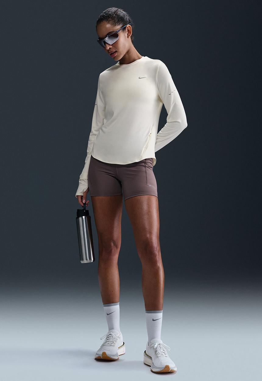 Nike - W Nk Swift Df Uv Ls Crw - Sail/Reflective Silv