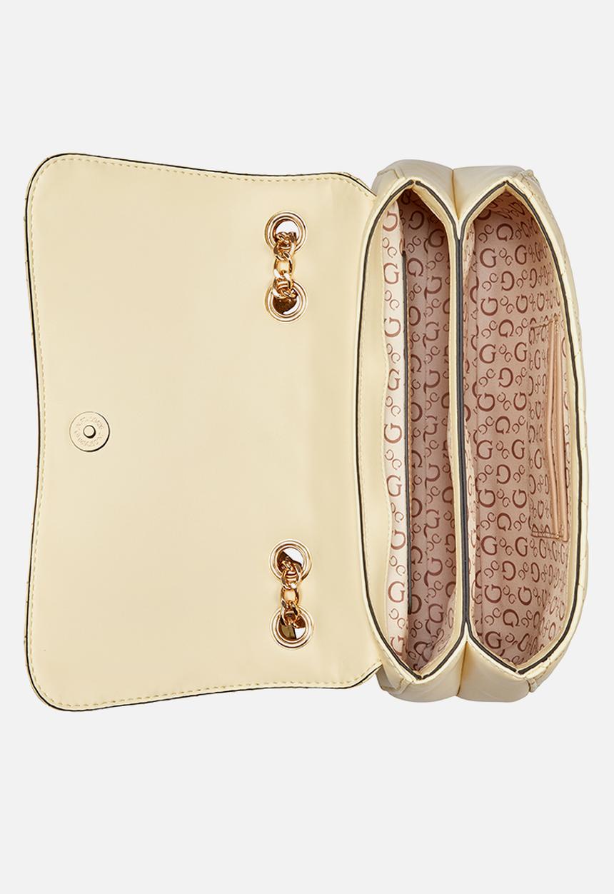 GUESS - Ramona Convertible Crossbody Flap Bag - Buttercream
