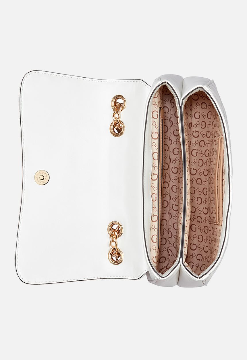 GUESS - Ramona Convertible Crossbody Flap Bag-White