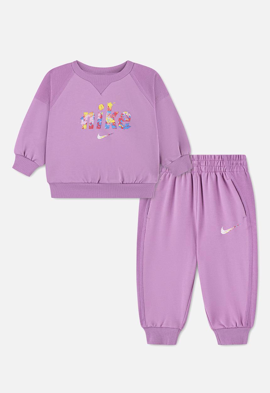 Nike - Nkn E1D1 Gfx Ft Crew Set - Light Magenta