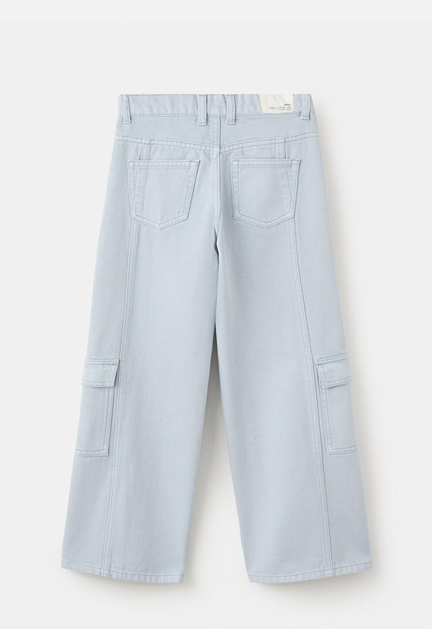 MANGO - Jeans CARGO - Light/Pastel Blue